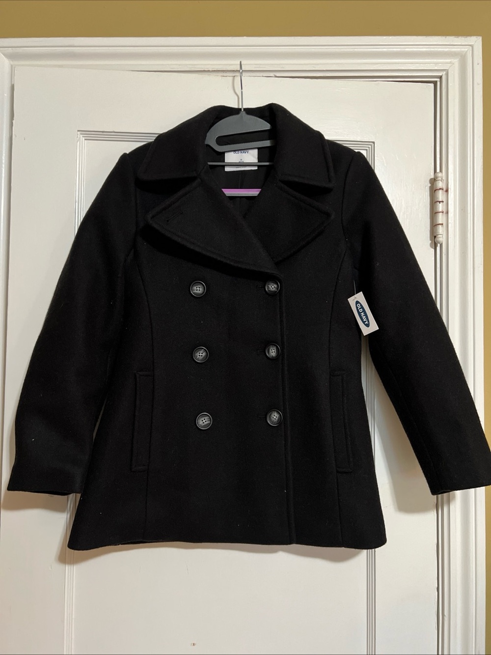 NWT Old Navy Black Peacoat Extra Small Petite XSP
